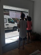 Künstler*innen bei der Arbeit