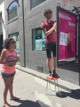 Feiern der Ausstellung