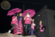 Kundgebung am Schneegipfel