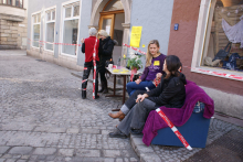 <p>Streikeingang bei maiz</p>
